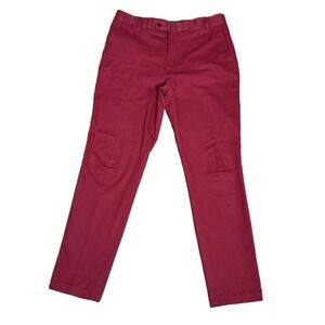 Charles Tyrwhitt Chino Pants Mens 36x34(36x33) Burgundy Casual Office